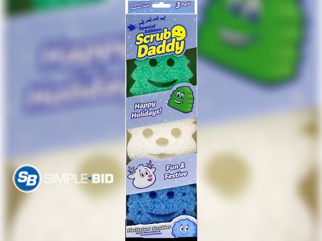 Lot 58-58141 - New Scrub Daddy Winter Shapes Non-Scratch Cleaning Sponges, 3 Count