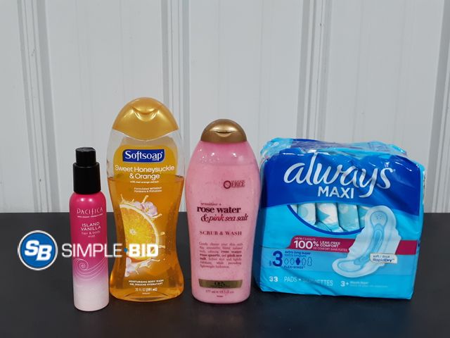 Lot 58-17869 - Lot of Shower Cleansers, Pads, Spray Scent