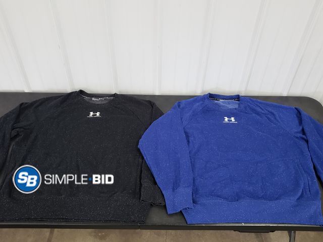 Lot 58-77313 - Lot of (2) Men's Under Armour Crew Sweatshirts - SIZE XL - used but in good condition
