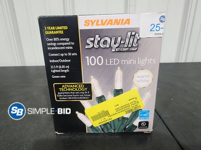 Lot 58-34327 - New Sylvania Stay lit LED mini lights