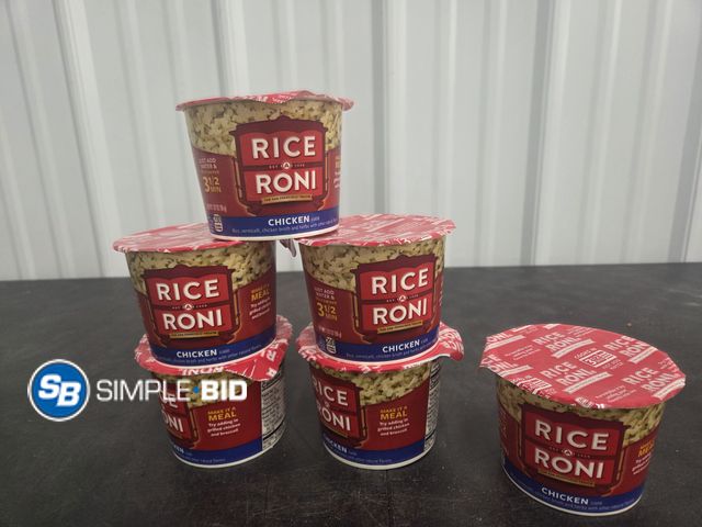 Lot 58-72080 - Lot of (6) Rice-A-Roni Chicken Rice &amp; Vermicelli Mix, 1.97 oz Cup - unopened - expired