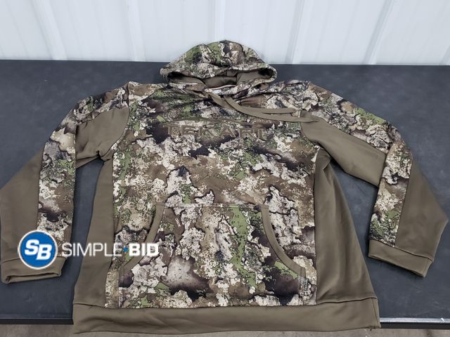 Lot 58-67534 - Men's TEKARI Camo/Brown Hoodie- Size L - Light Use