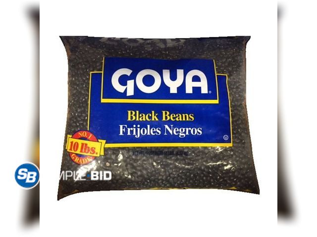 Lot 58-71987 - Goya Black Beans, 10 lb., Bag - unopened