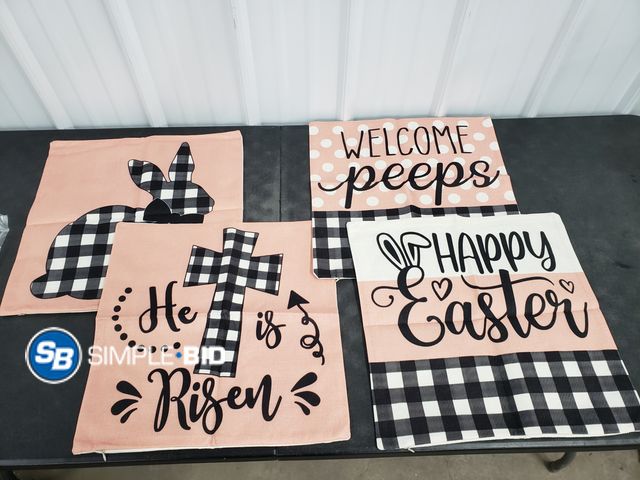 Lot 58-39938 - Lot of (4) Easter Decor Throw Pillow Covers