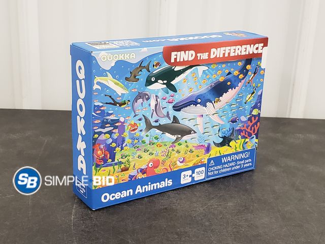 Lot 58-50557 - New QUOKKA 100-Piece Puzzles for Kids -- Find the Difference - OCEAN ANIMALS