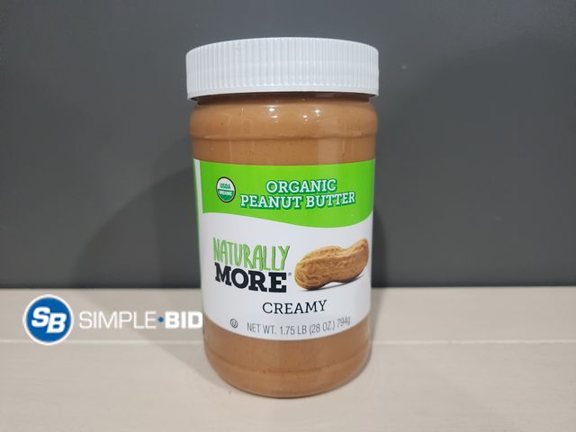 Lot 58-30598 - Organic Peanut Butter Naturally More Creamy 1.75lb - unopened - best by 8/26