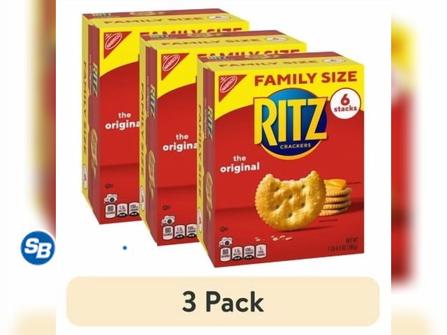 Lot 58-67400 - Lot of (3) RITZ Original Crackers, Snacks for Kids and Adults, Lunch Snacks, Family Size, 20.5 oz - ...