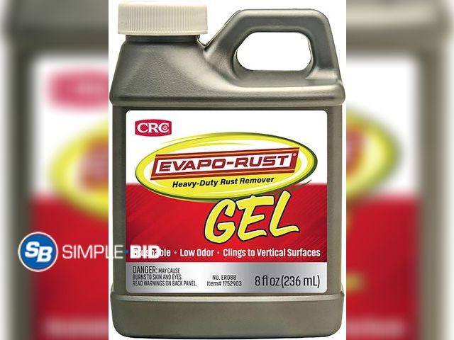 Lot 58-63184 - New CRC Evapo-Rust Gel Rust Remover, 8 Fl Oz, Rust Remover for Vertical Surfaces, Eliminates Oxides ...