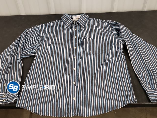 Lot 58-30109 - Wrangler Jeans Striped Button Down Shirt - Size XL - Light Use