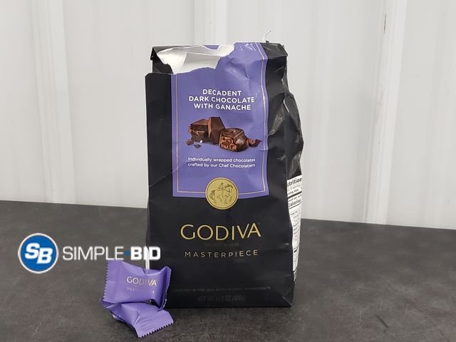 Lot 58-60888 - GODIVA! Masterpiece Decadent Dark chocolate with Ganache - 28 individually wrapped