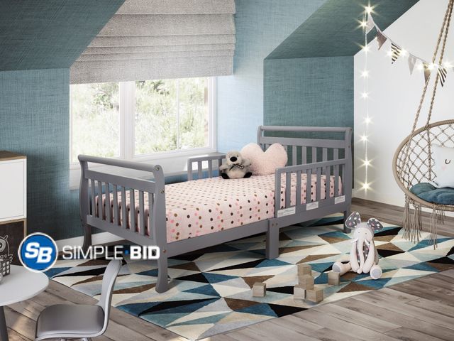 Lot 58-33570 - New AFG Anna Classic Sleigh Toddler Bed, Gray