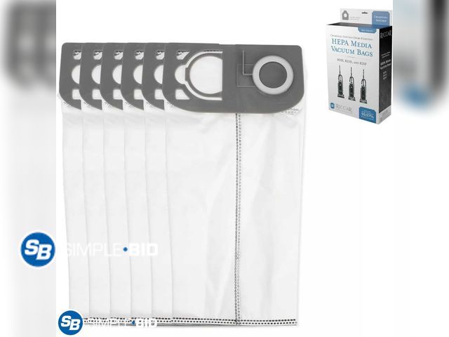 Lot 58-13380 - Riccar R25 Series HEPA Vacuum Cleaner Bags, Charcoal-Infused Gray, Six Bags Included, R25HC-6