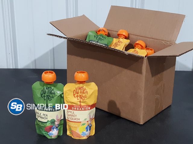Lot 58-34550 - Lot of (18) Pumpkin Tree Peter Rabbit Organics Fuit &amp; Veg Puree Variety