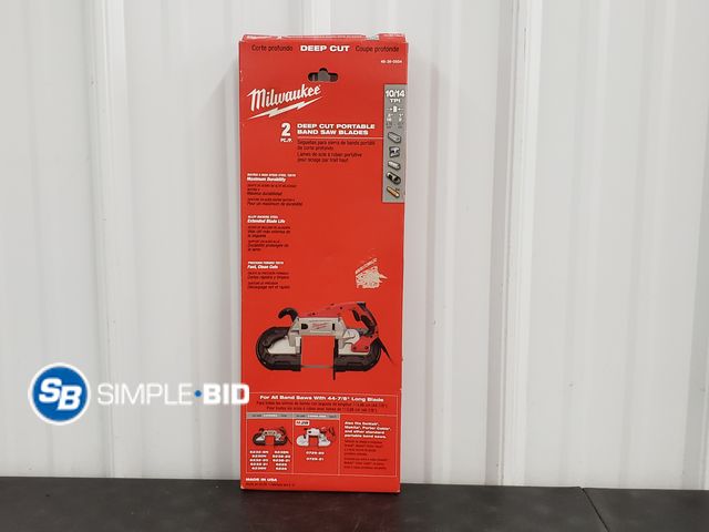 Lot 58-74218 - Milwaukee 2 piece Deep Cut Portabl Band Saw Blades