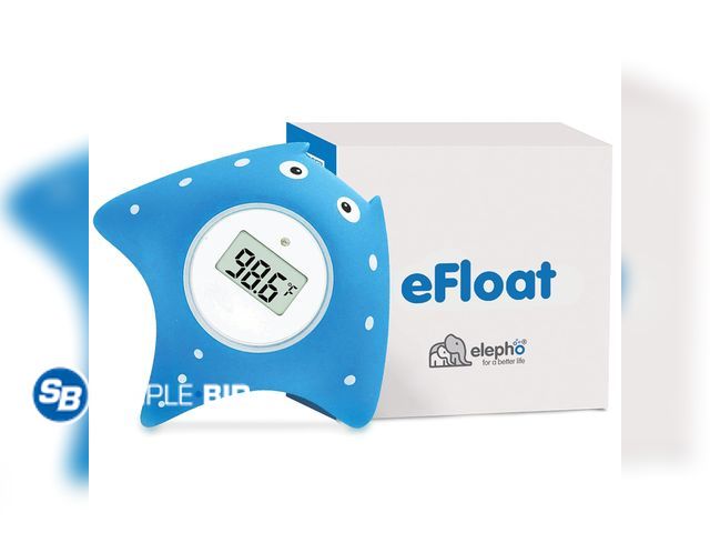 Lot 58-40504 - New Elepho eFloat Digital Baby Thermometer for Bathtub | Accurately Monitors Water &amp; Room Temper...