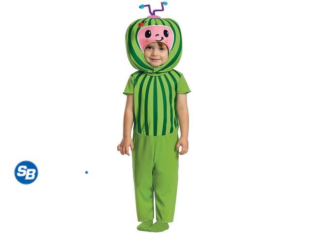 Lot 58-32612 - New Disguise Toddler CoComelon Melon Jumpsuit Costume - 2T
