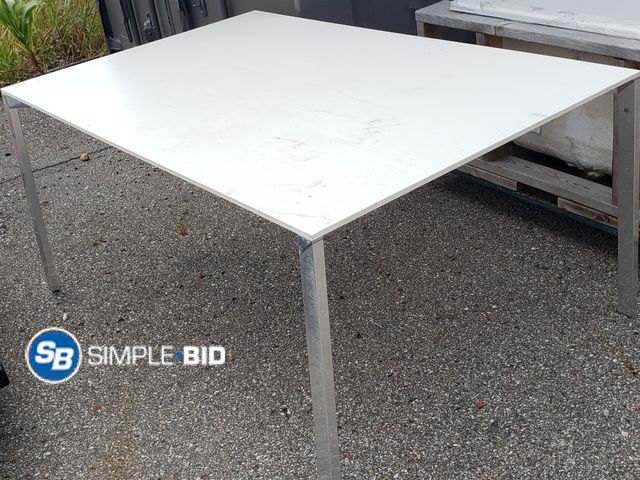 Lot 58-84581 - Large Rectangle Metal Framed Table