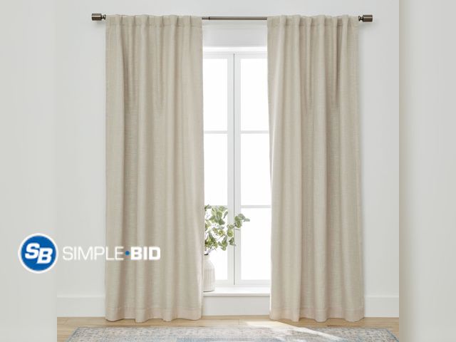 Lot 58-21601 - New Better Homes &amp; Gardens Linen Blend Curtain, Single Panel, Papyrus Beige, 50" W x 95" L