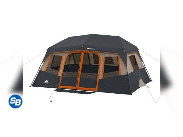 Lot 58-26205 - New Ozark Trail 10-Person Instant Cabin Tent – 2-Room Family Camping Tent with Rainfly