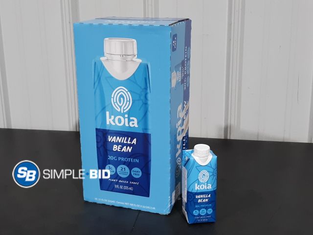 Lot 58-26172 - KOIA! Vanilla bean Protein Shakes - 11 fl oz - 13 in box - best by 1/26