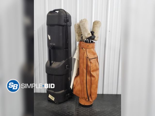 Lot 58-59653 - Vintage Set of Golf Clubs including irons, Wedge, with a Hardcase Traveling Case
