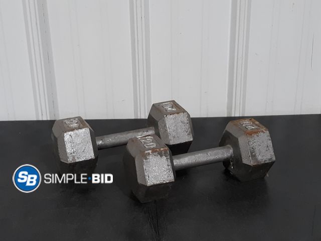Lot 58-28788 - Set of (2) 20lbs Dumbbells