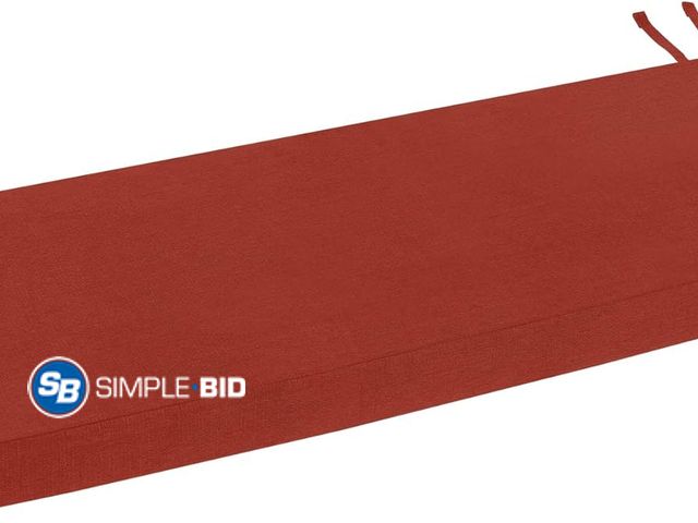 Lot 58-35338 - Favoyard Bench Cushion 48" x 16" x 3.5", Waterproof, Fade Resistant - Brick Red