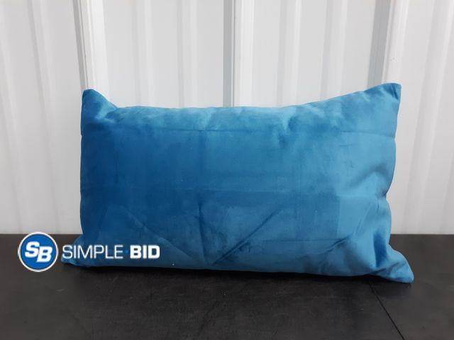 Lot 58-67929 - Phantoscope Blue Throw Pillow - 10" x 19" - Appears Unused