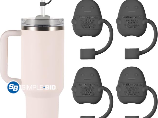 Lot 58-30747 - New 8PCS Positive Potato Straw Caps Covers for Stanley Cups 30oz 40oz, Cute Silicone Straw Tips Cove...