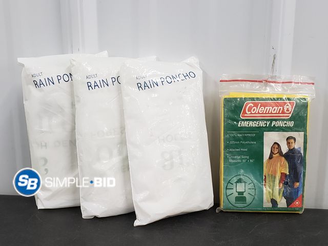Lot 58-58377 - Lot of (4) Rain Ponchos