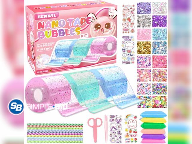 Lot 58-55995 - New Nano Tape Bubble Kit for Kids, Squishy Making Maker Kit, Birthday Gifts for 4 5 6 7 8 9 10 Year ...