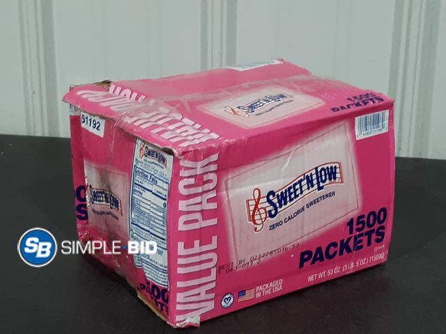 Lot 58-35600 - SWEET'N LOW Zero Calorie Sweetener packets 1500 - unopened