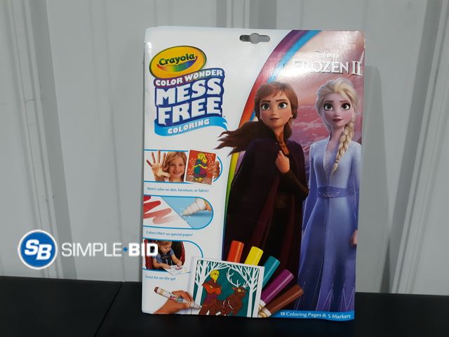 Lot 58-21634 - New Crayola Color Wonder Mess Free Coloring pages 18 and 5 markers - Disney Frozen II