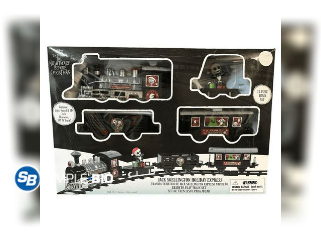 Lot 58-31713 - New Disney The Nightmare Before Christmas Express Train Set, 12-Piece Plastic Toy by Ruz
