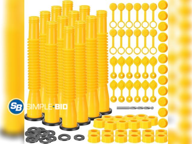 Lot 58-50749 - New Datanly 12 Kit Gas Can Spout Replacement Set Gas Can Nozzle Kit Includes Gas Tank Nozzle Gas Can...