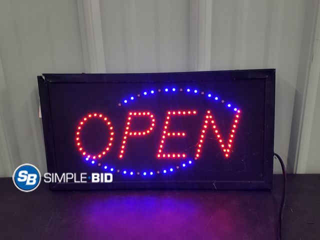 Lot 58-38806 - Electronic Light Up OPEN Sign
