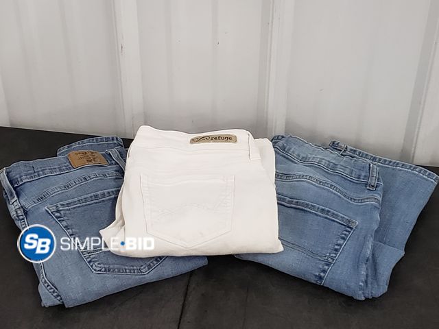 Lot 58-71324 - Lot of (3) Pairs of Girls Jeans - Various Styles and Sizes 9/10 -14 - 16 - 4