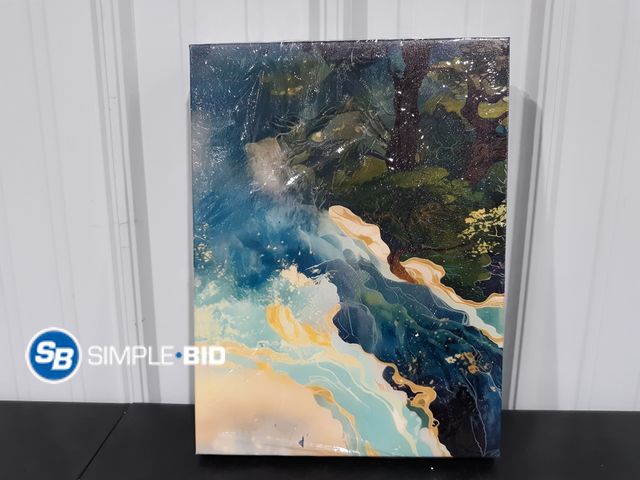 Lot 58-22061 - Set of (3) Canvas - Japanese Waterfall Decor