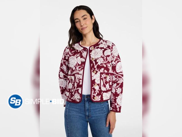 Lot 58-65563 - New Time and Tru Women's Quilted Cotton Jacket - SIZE S