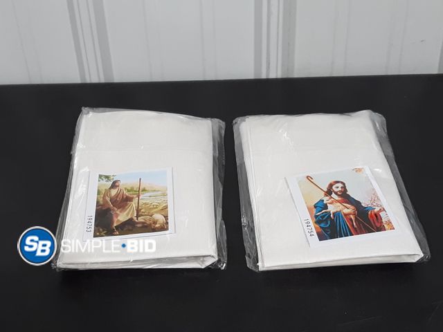Lot 58-21100 - Lot of (2) New DIY Jesus oil painting kits on canvas with brushes and acrylic paint 16x20