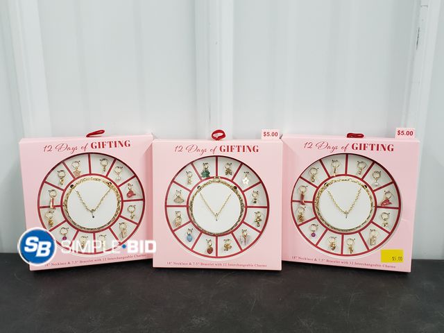 Lot 58-40022 - Lot of (3) New Boxes of 12 Days of GIFTING - bracelet with charms - variety of styles