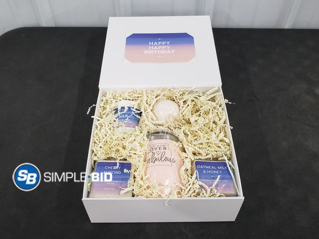 Lot 58-39147 - Happy Birthday Package with Candles, Soap Bars, and Bath Bomb -