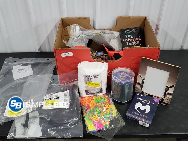 Lot 58-40107 - BOX of small amazon items - variety of items - unused