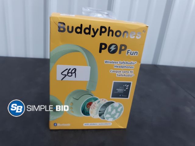 Lot 58-30299 - BuddyPones Pop Fun Wirelss Safe Audio Headphones