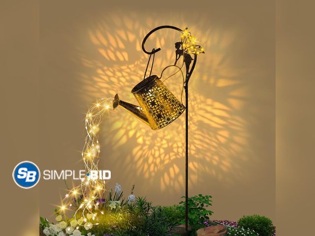 Lot 58-74139 - New Solar Watering Can Light, Solar Outdoor Decorative,Garden Decor Lights | for Yard Patio Lawn Pat...
