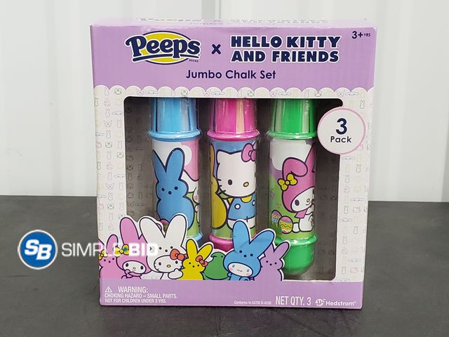 Lot 58-64058 - Peeps Hello Kitty and Friends Jumbo Chalk Set 3 Pack