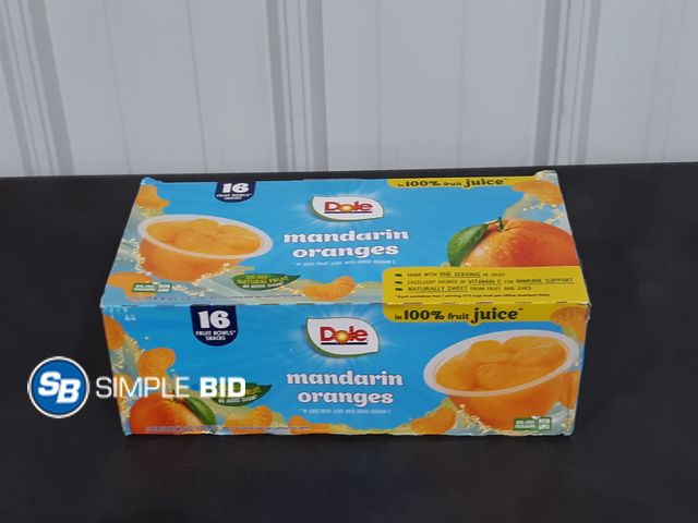 Lot 58-35549 - Dole Mandarin Oranges 16 Fruit bowls - best by 5/26
