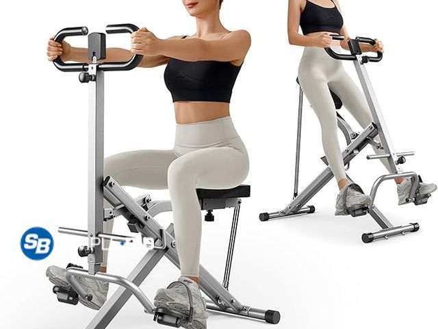 Lot 58-31963 - UMAY Squat Machine for Home, Foldable Exercise Equipment, Squat Rowing Machine with 3 High-Strength ...