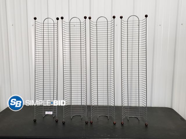 Lot 58-71857 - Lot of (4) CD stands- Racks -- approx. 3ft - holds over 50 CD's