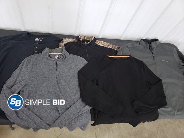 Lot 58-77283 - Lot of (4) MEN'S Long Sleeve Shirts - various styles - used but in good condition - Mostly SIZE XL